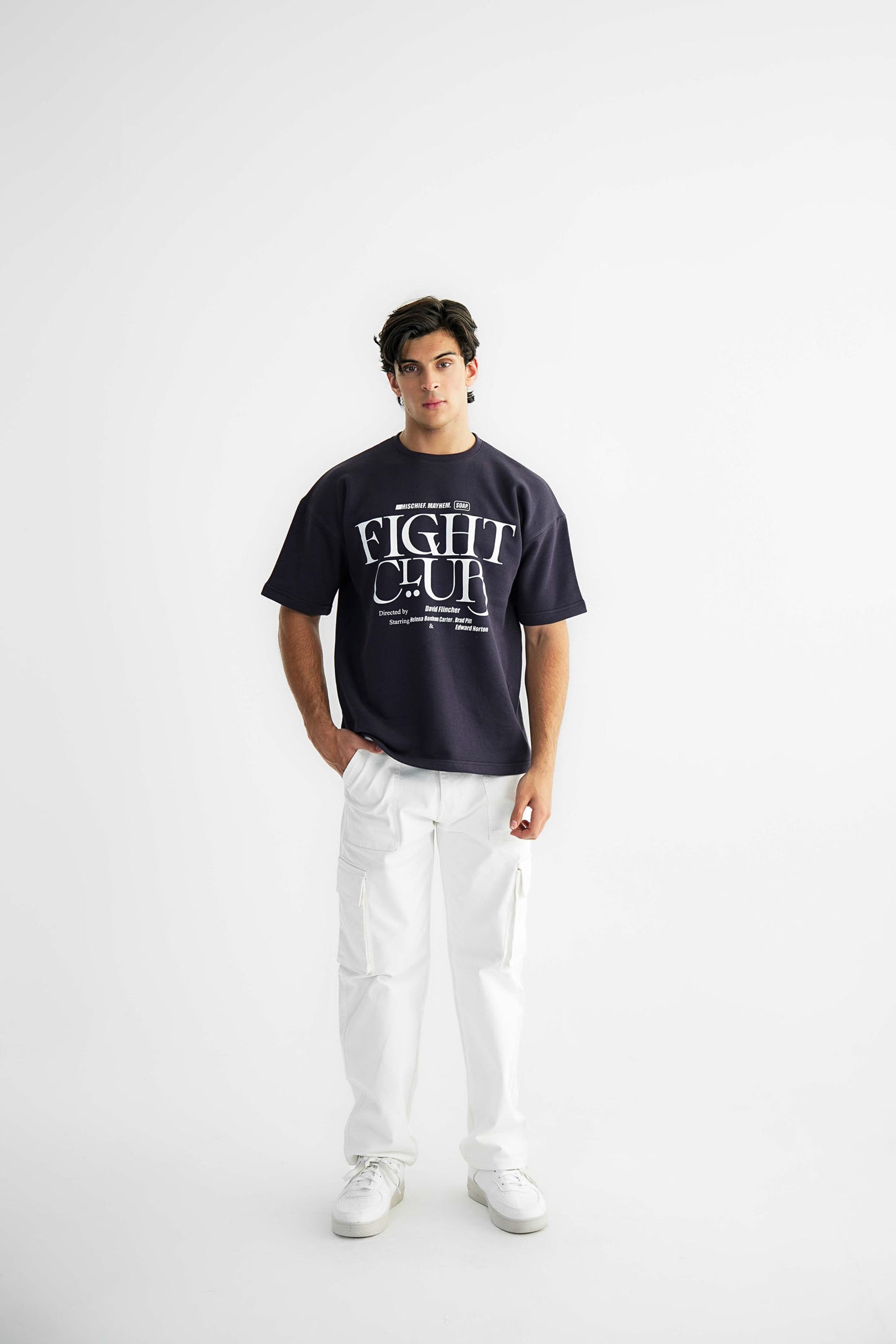 Fight Club Purple Oversized Heavyweight Tee