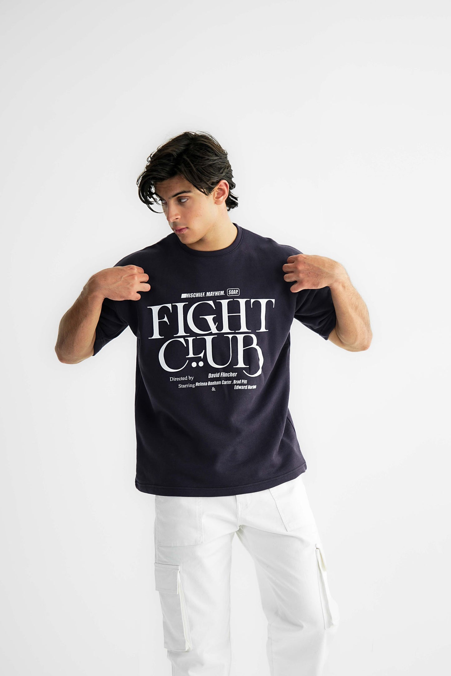 Fight Club Purple Oversized Heavyweight Tee