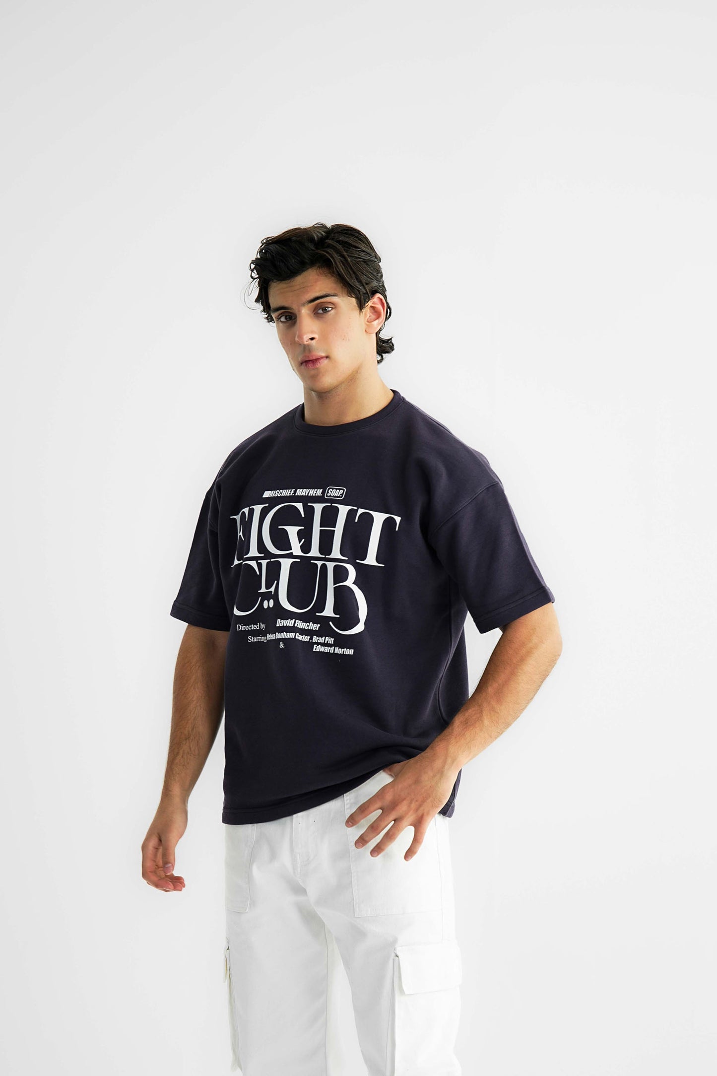 Fight Club Purple Oversized Heavyweight Tee