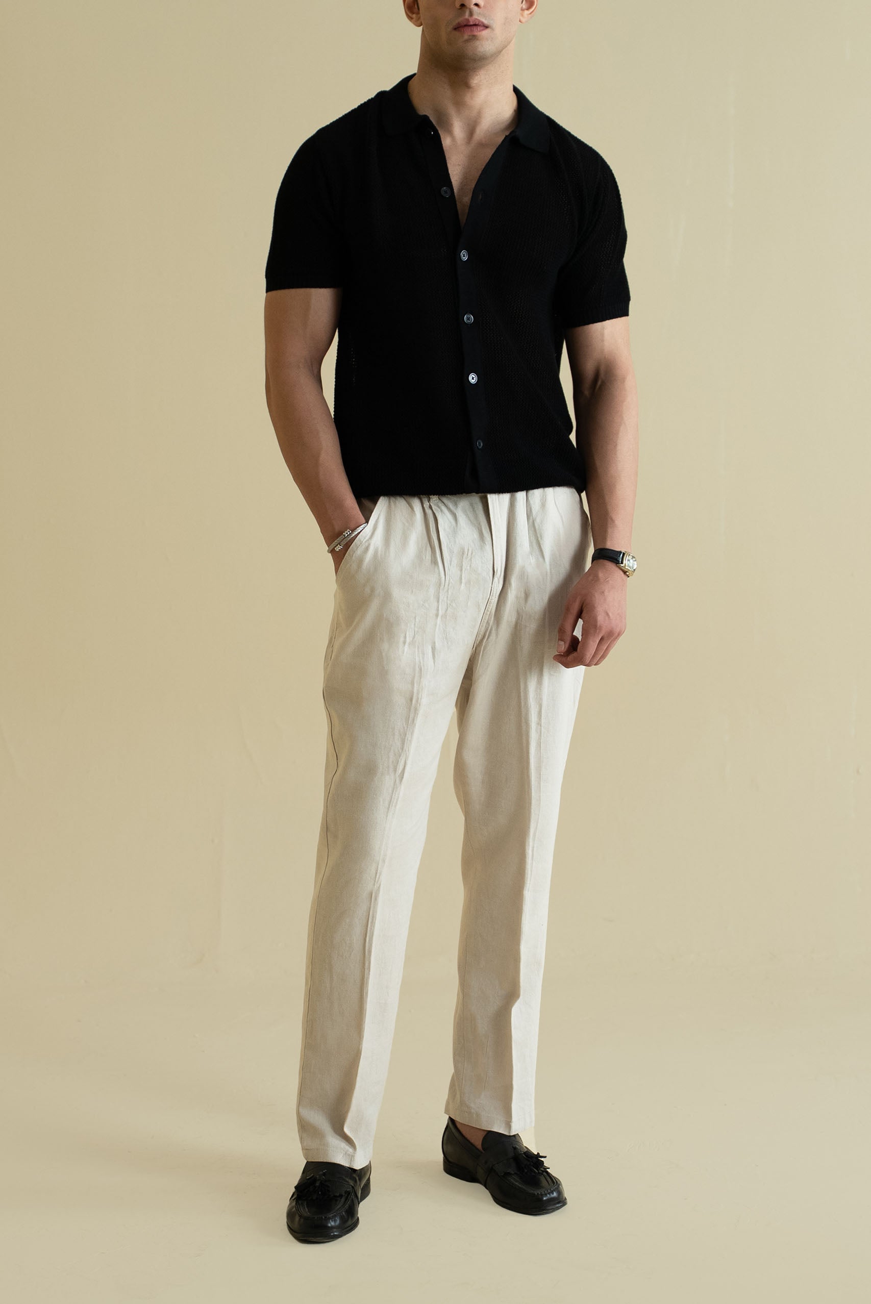 Crochet Knitted Button Down Shirt (KBD-06)