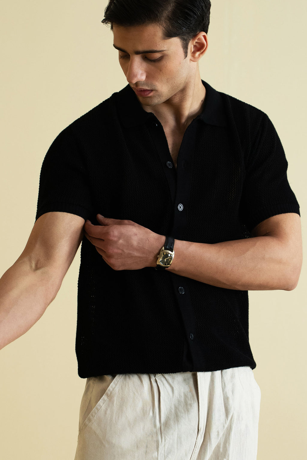 Crochet Knitted Button Down Shirt (KBD-06)