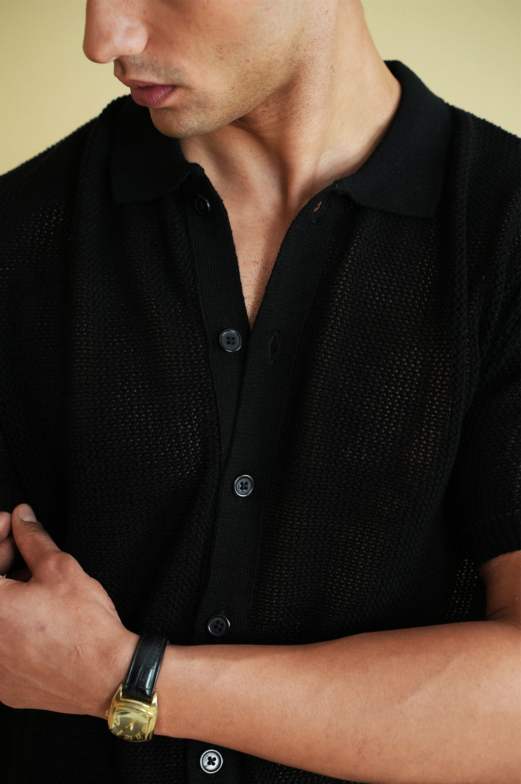 Crochet Knitted Button Down Shirt (KBD-06)