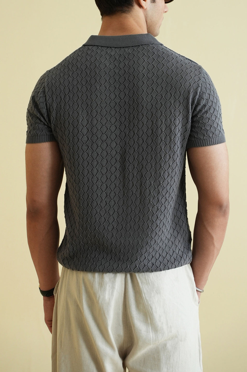 Crochet Knitted Polo Shirt (KPS-12)
