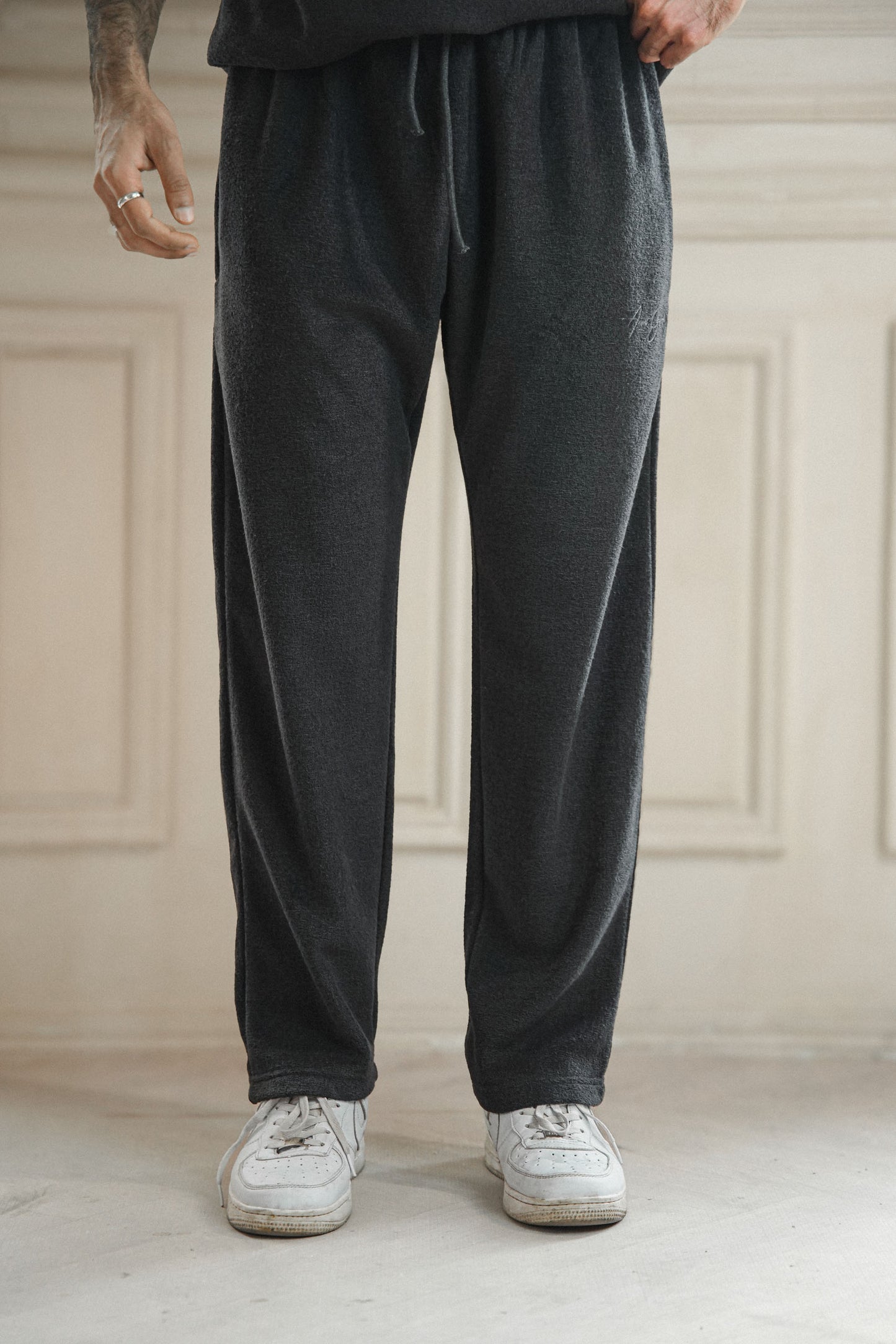 Grey Textured Trouser