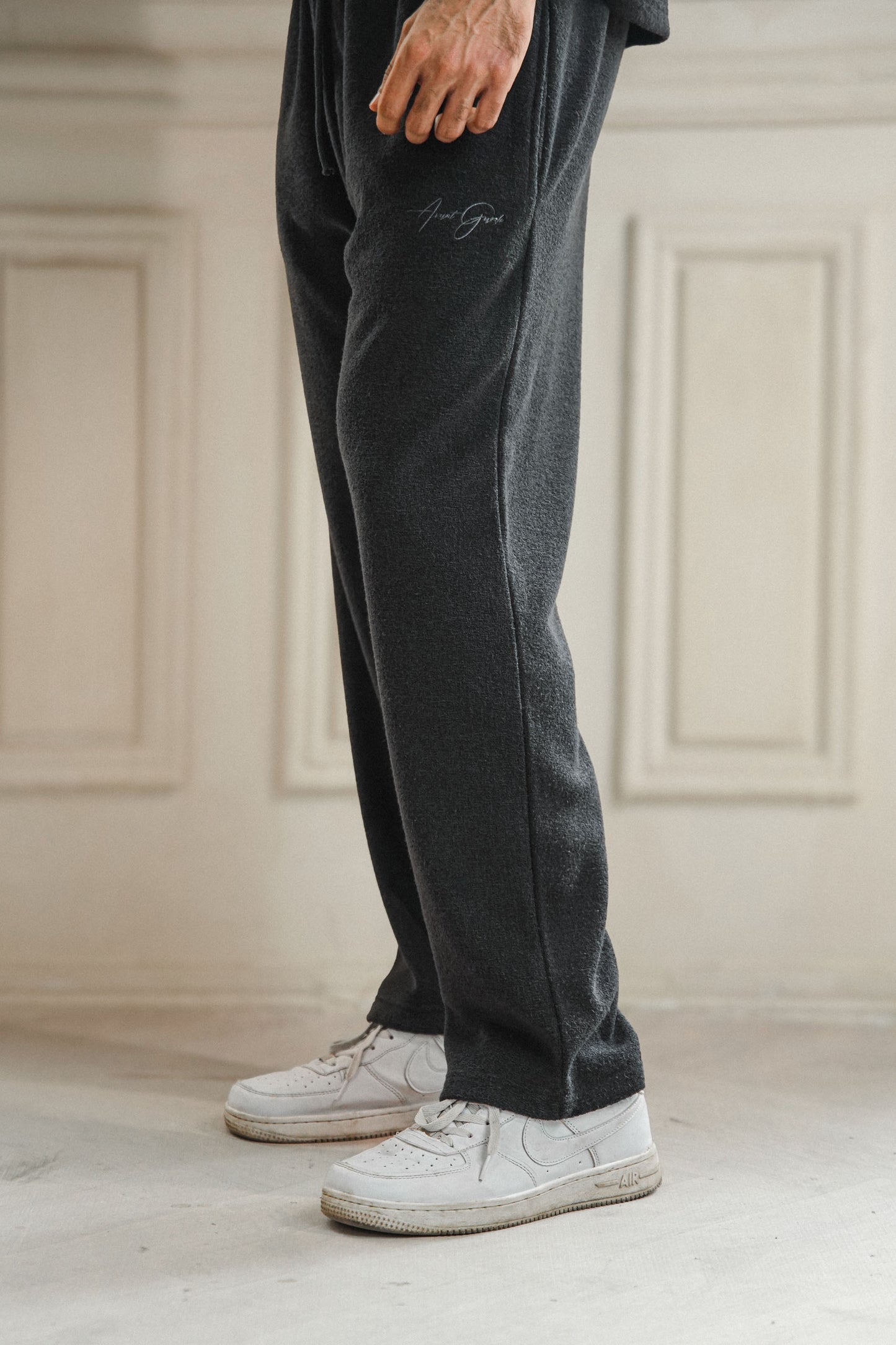 Grey Textured Trouser