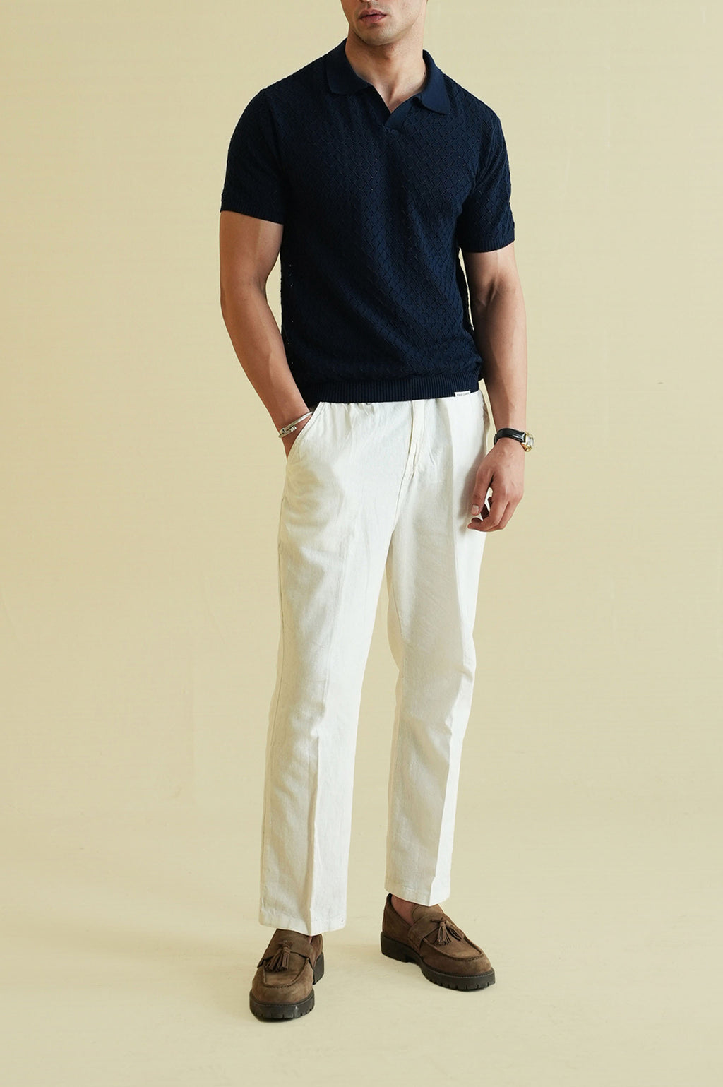 Crochet Knitted Polo Shirt (KPS-15)