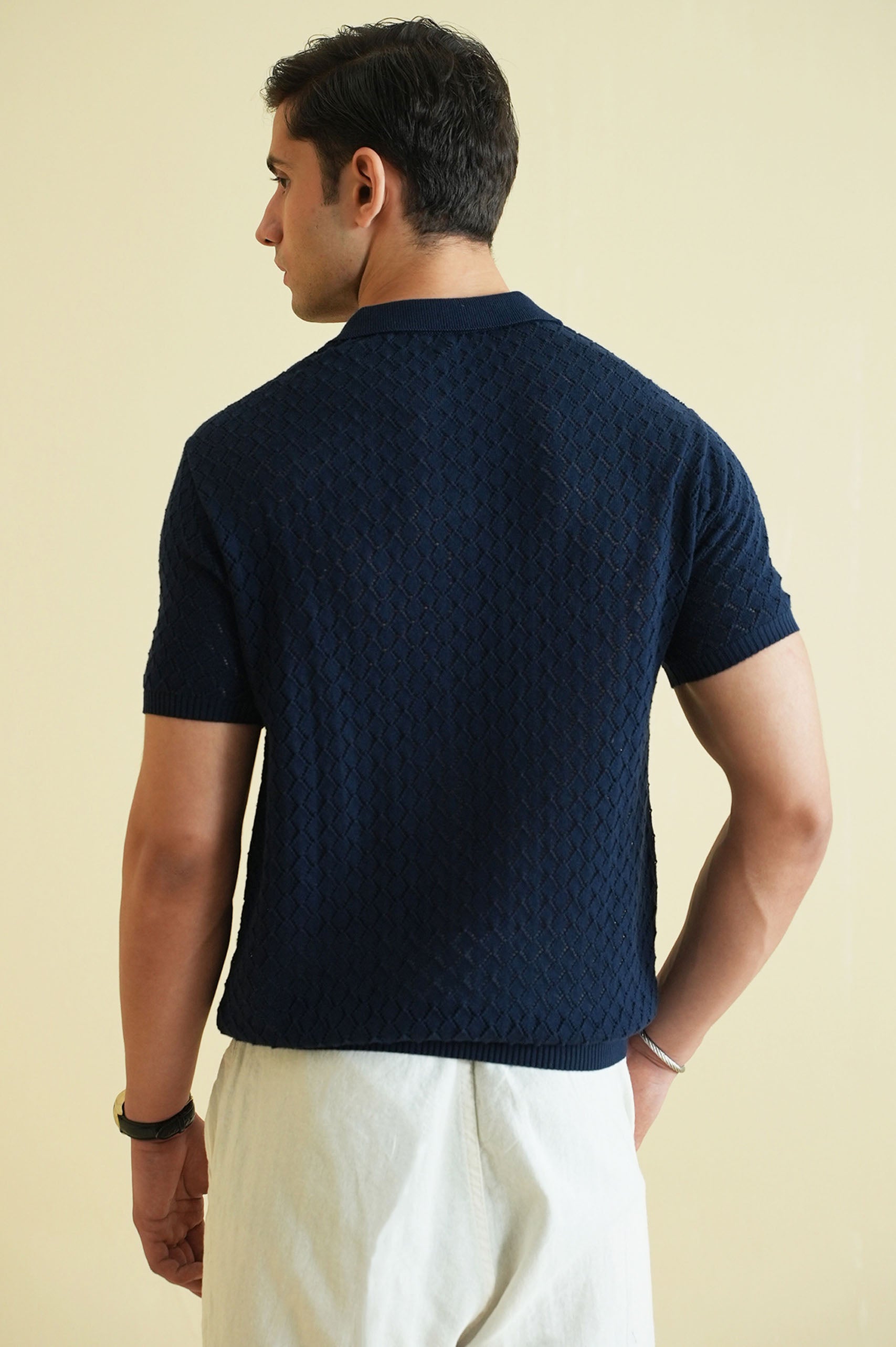 Crochet Knitted Polo Shirt (KPS-15)
