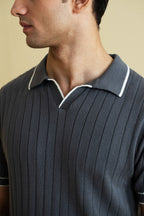 Drop Needle Knitted Polo Shirt (KPS-21)