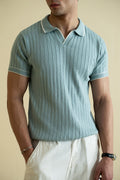 Drop Needle Knitted Polo Shirt (KPS-20)