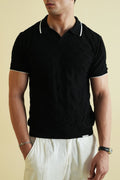 Textured Knitted Polo Shirt (KPS-11)