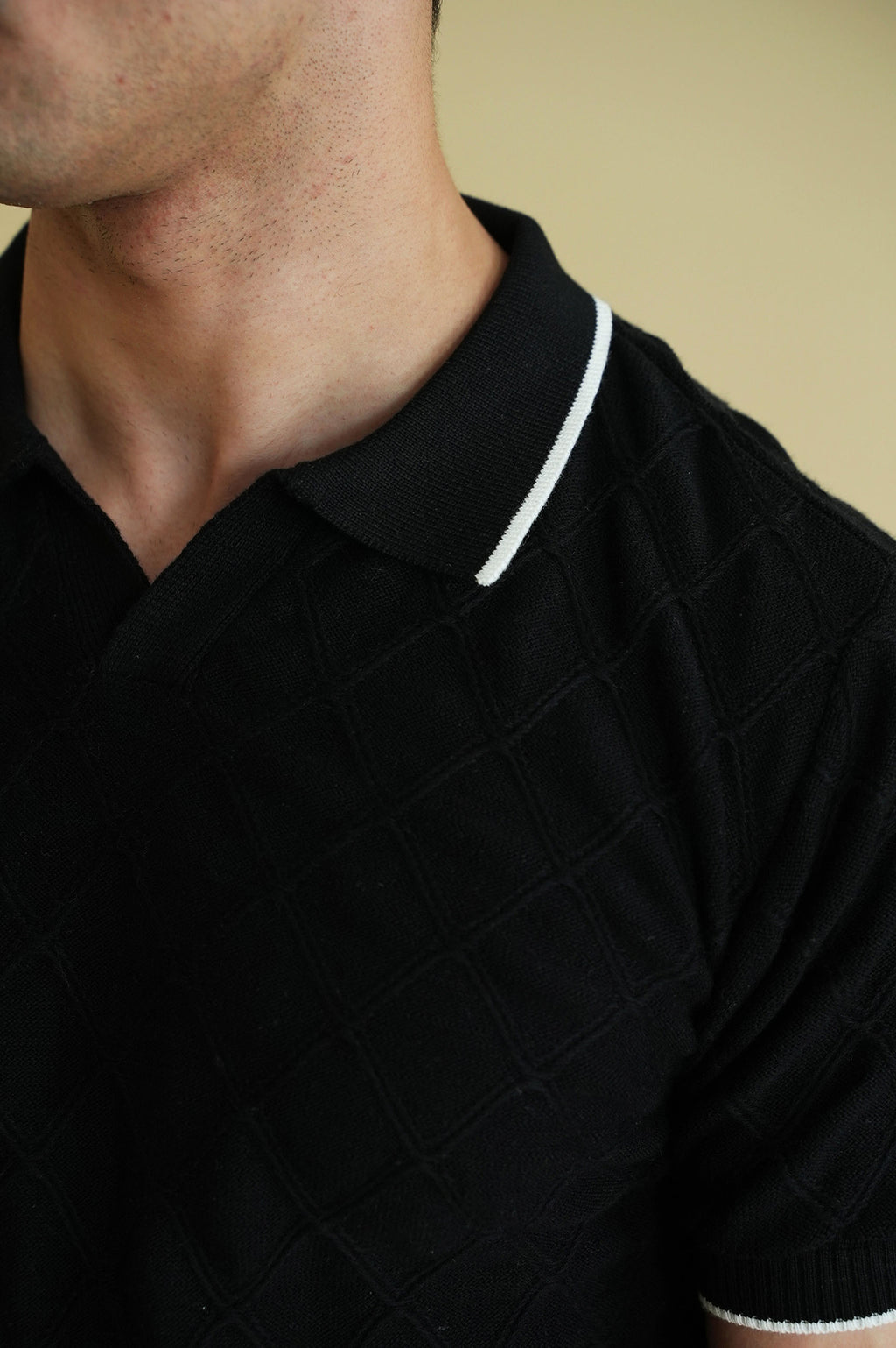 Textured Knitted Polo Shirt (KPS-11)