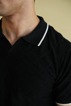 Textured Knitted Polo Shirt (KPS-11)