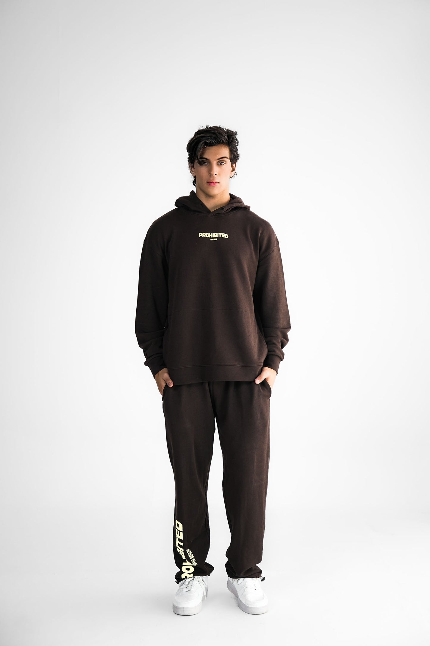 Prohibited Brown Relaxed Fit Adjustable Trouser