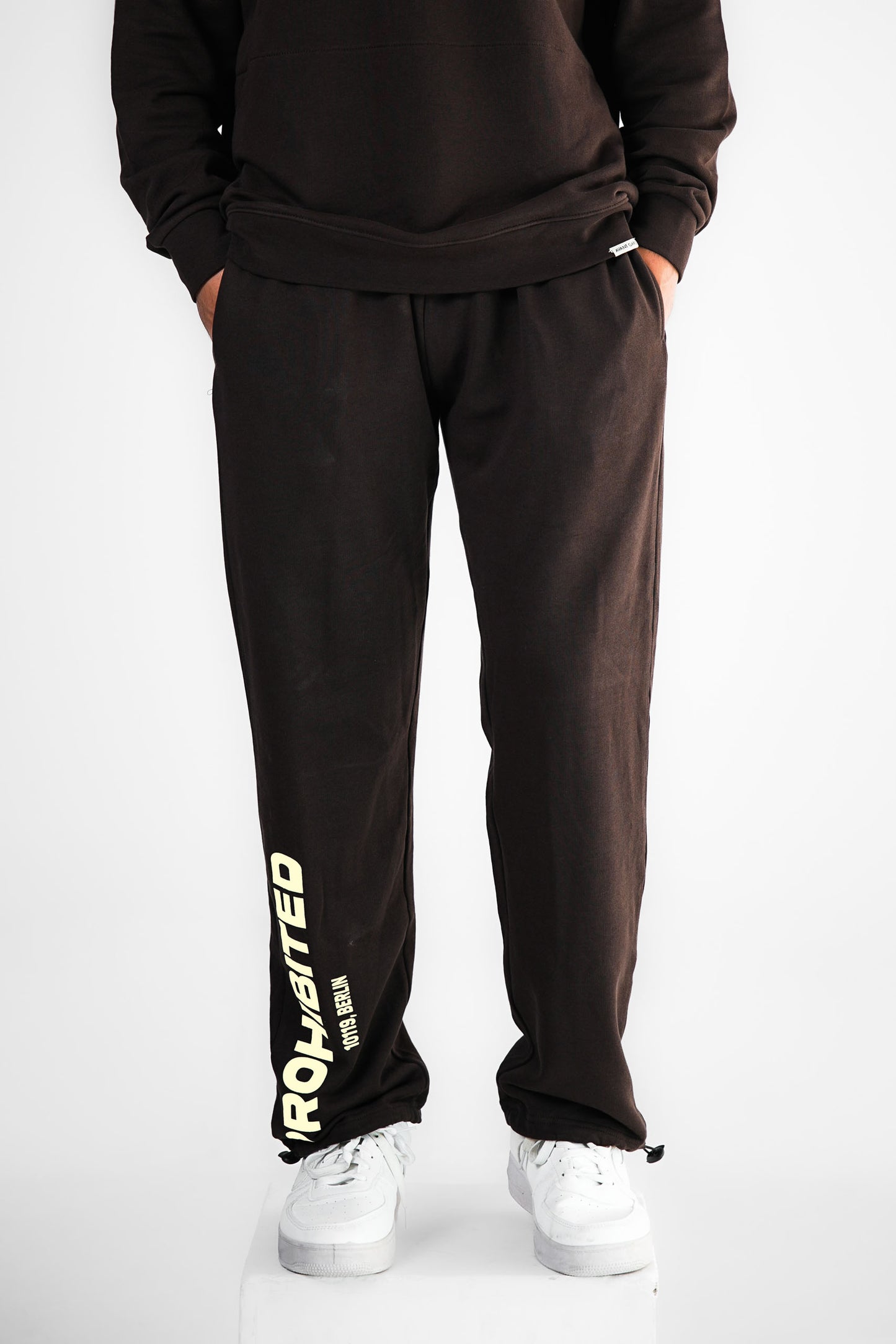 Prohibited Brown Relaxed Fit Adjustable Trouser