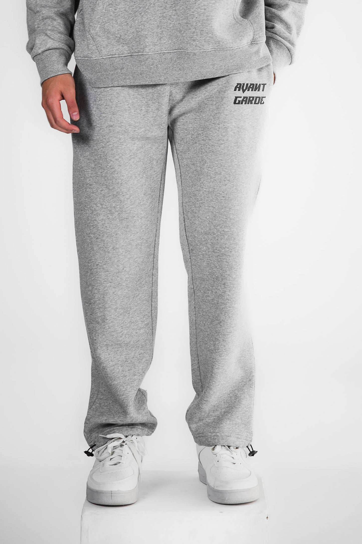 Grey Melange Relaxed Fit Adjustable Trouser