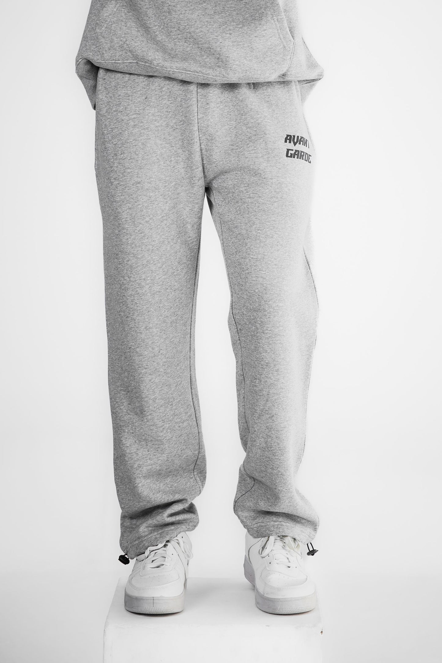 Grey Melange Relaxed Fit Adjustable Trouser