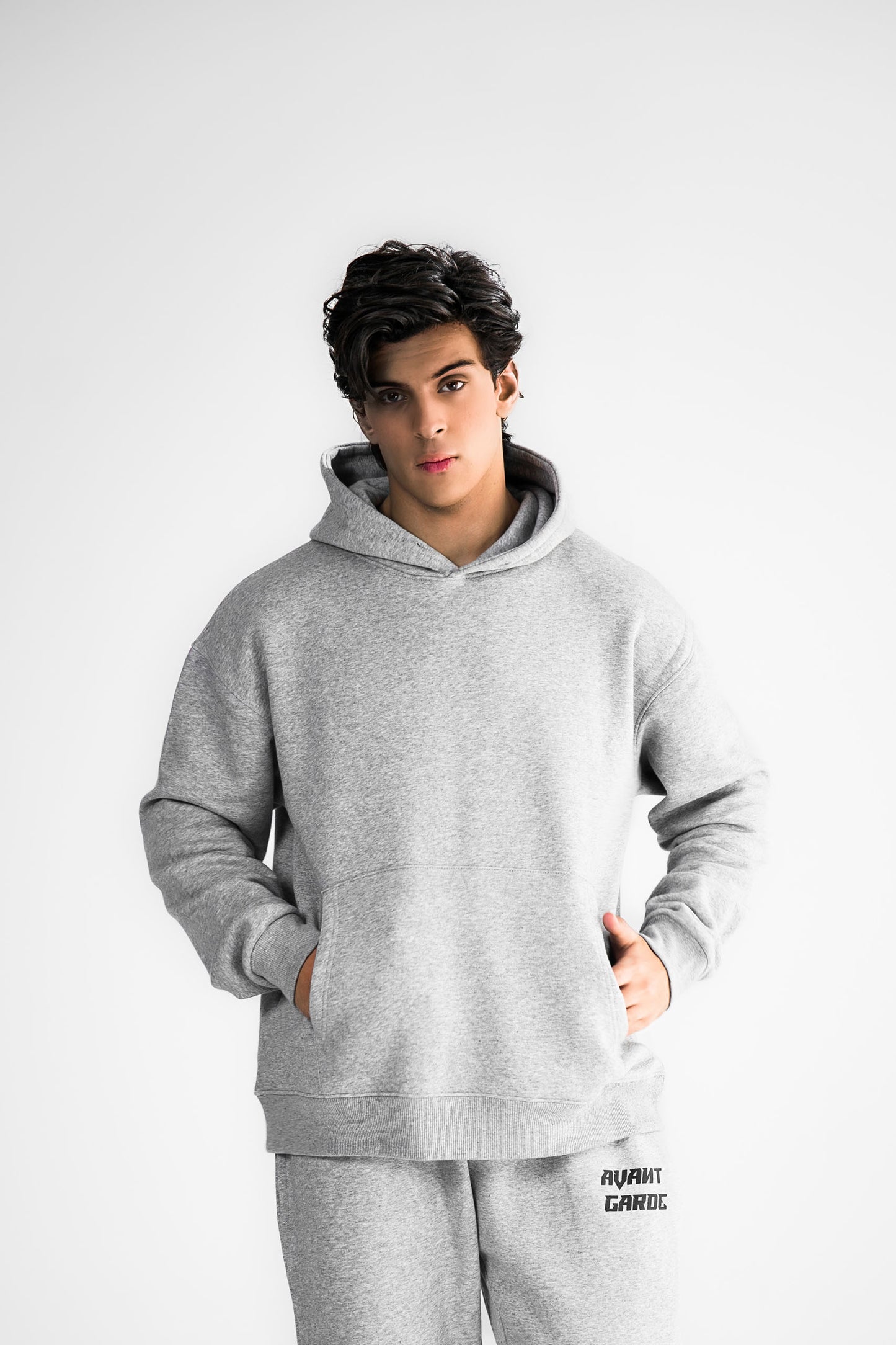 Grey Melange Hoodie