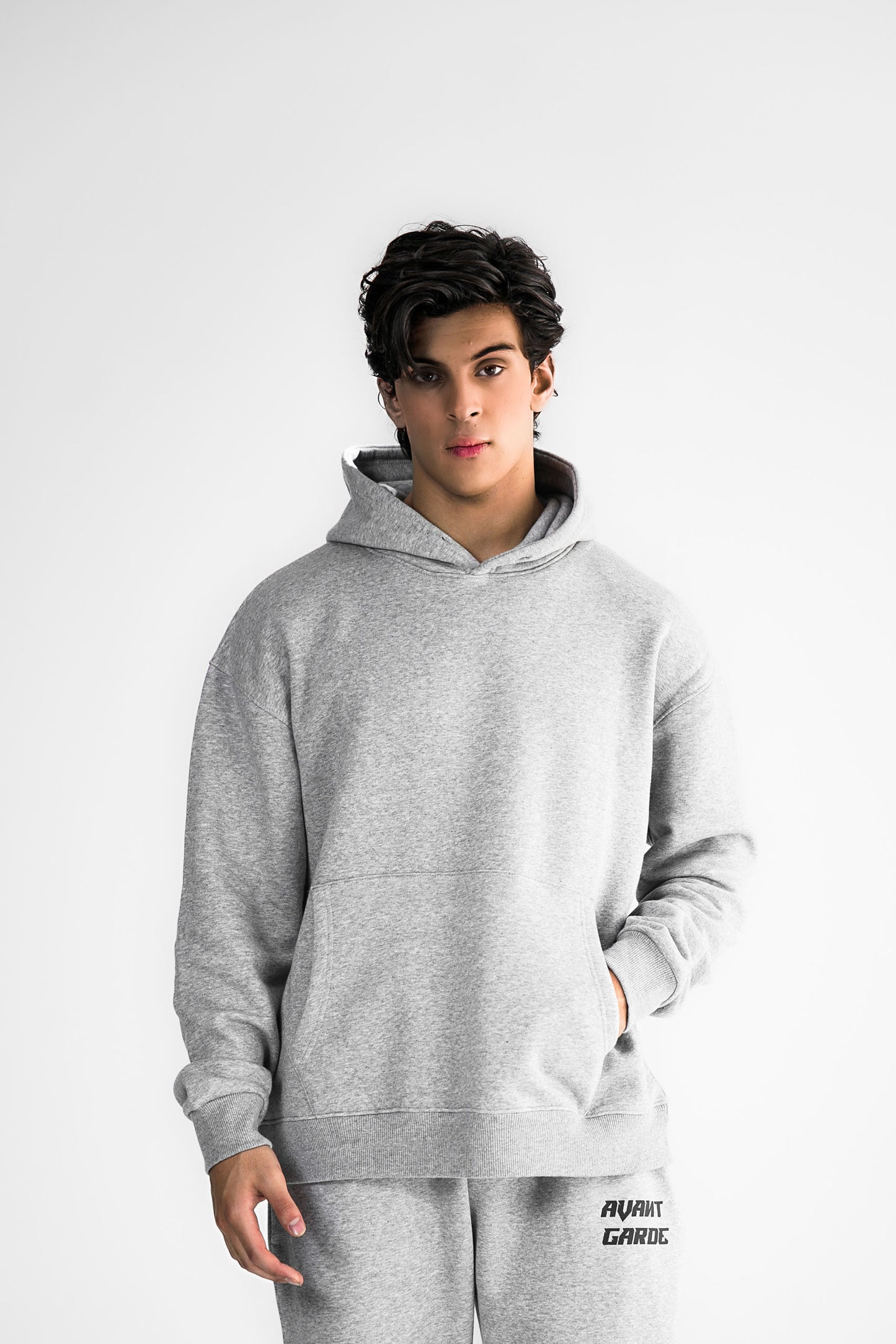 Grey Melange Hoodie