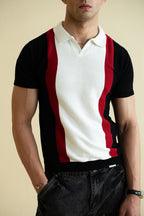 Striped Knitted Polo Shirt (KPS-17)