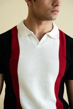 Striped Knitted Polo Shirt (KPS-17)