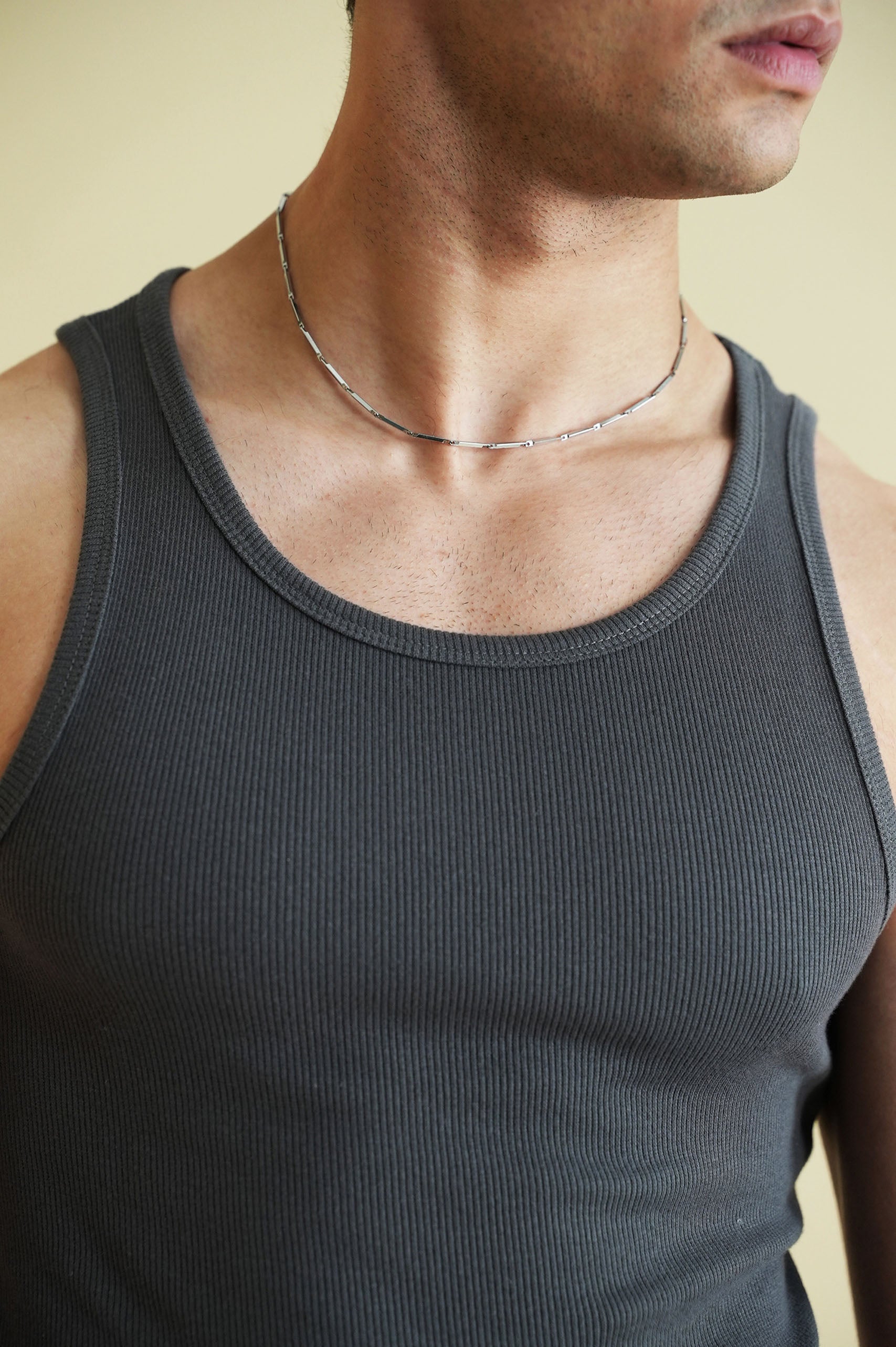 Men's Ribbed Vest - Grey