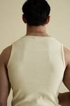 Men's Ribbed Vest - Crème