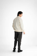 Cream Zipper Sweater