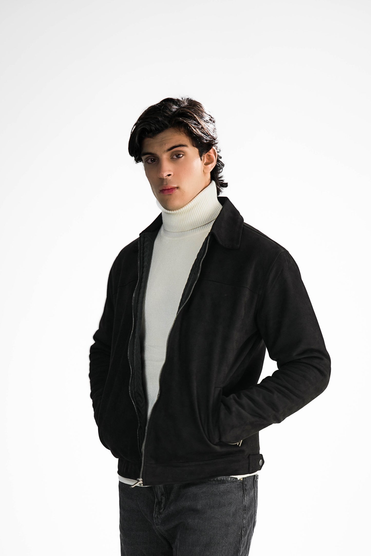 Suede Jacket - Black