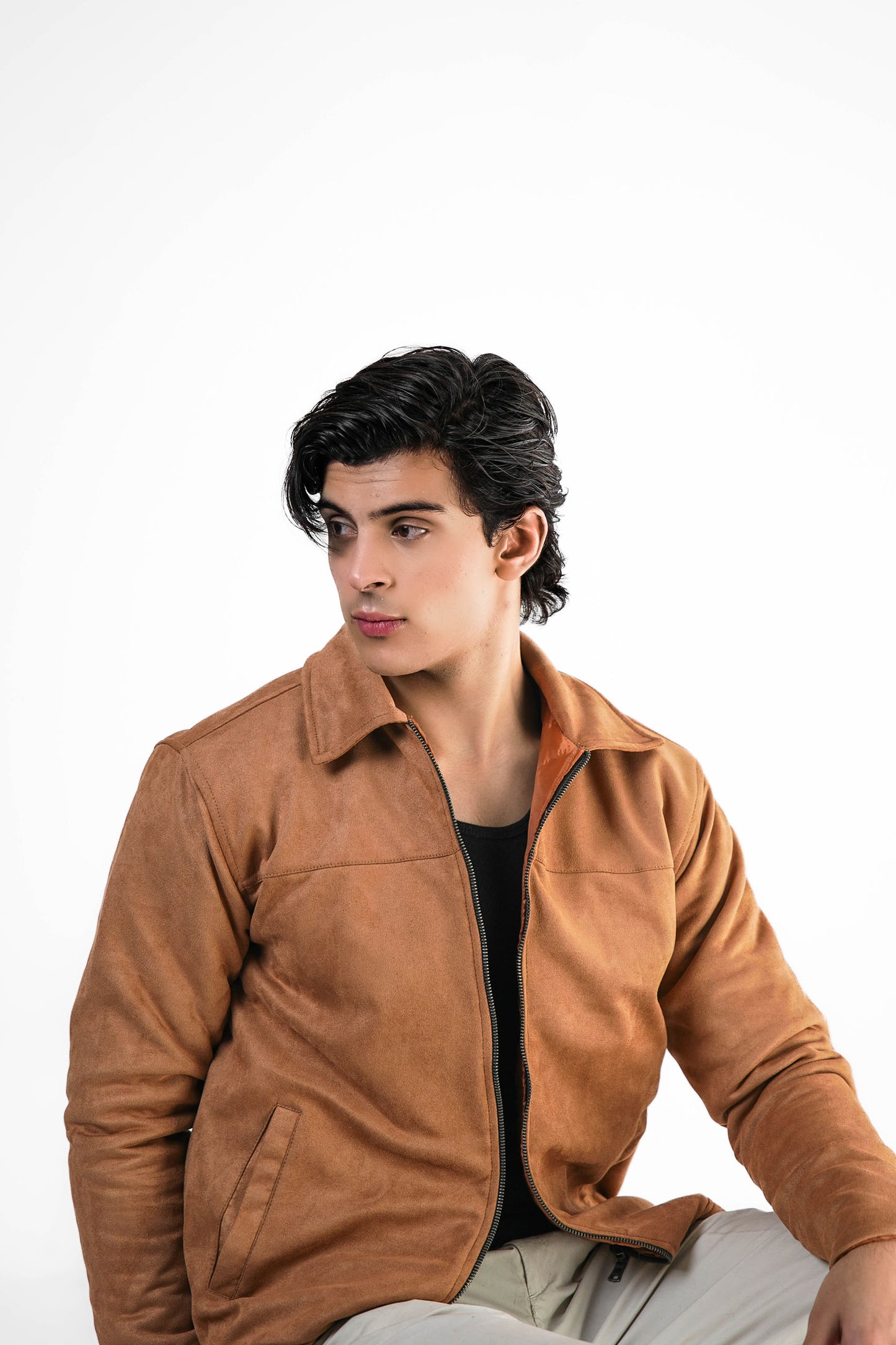 Suede Jacket - Camel