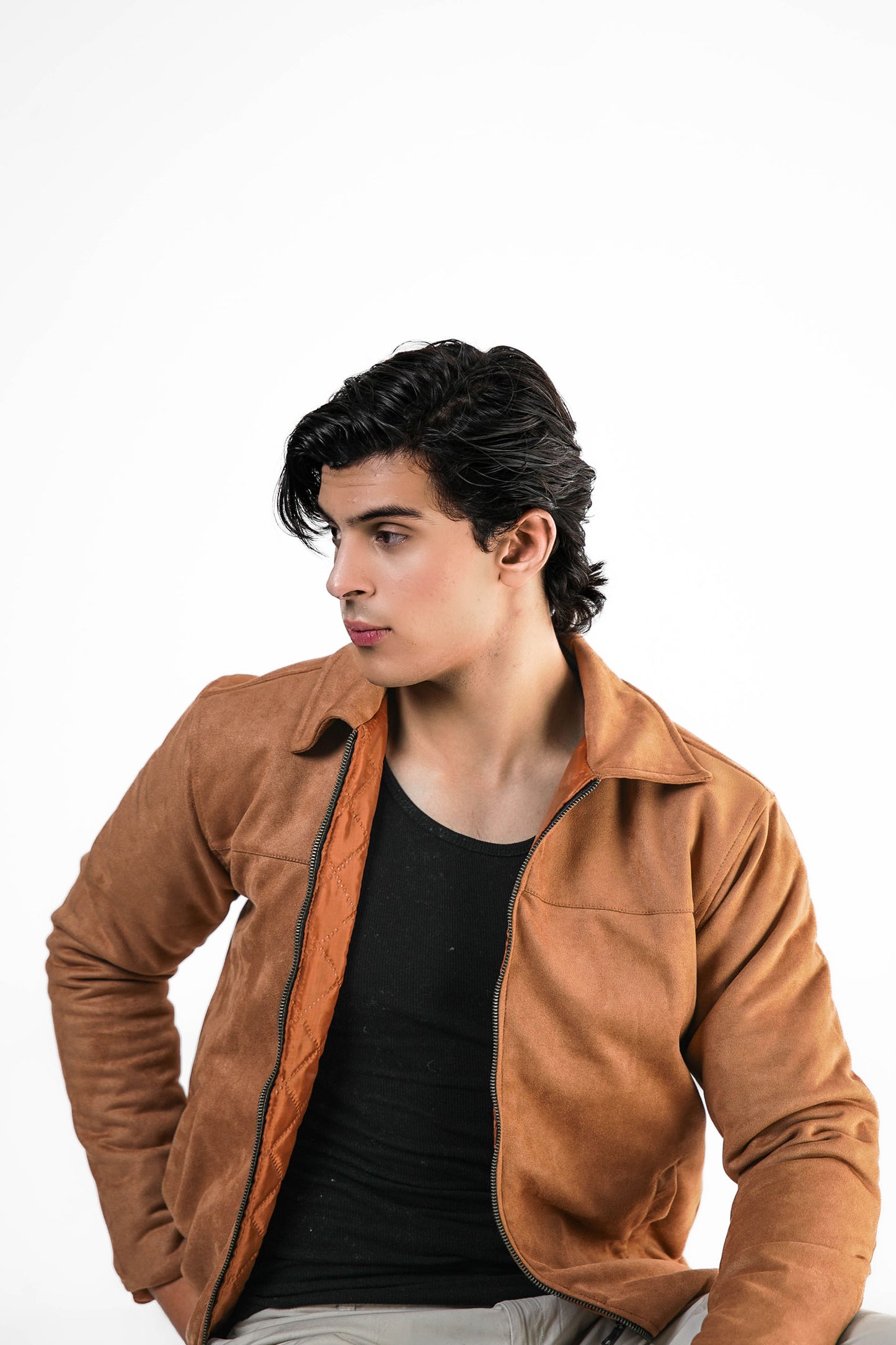 Suede Jacket - Camel