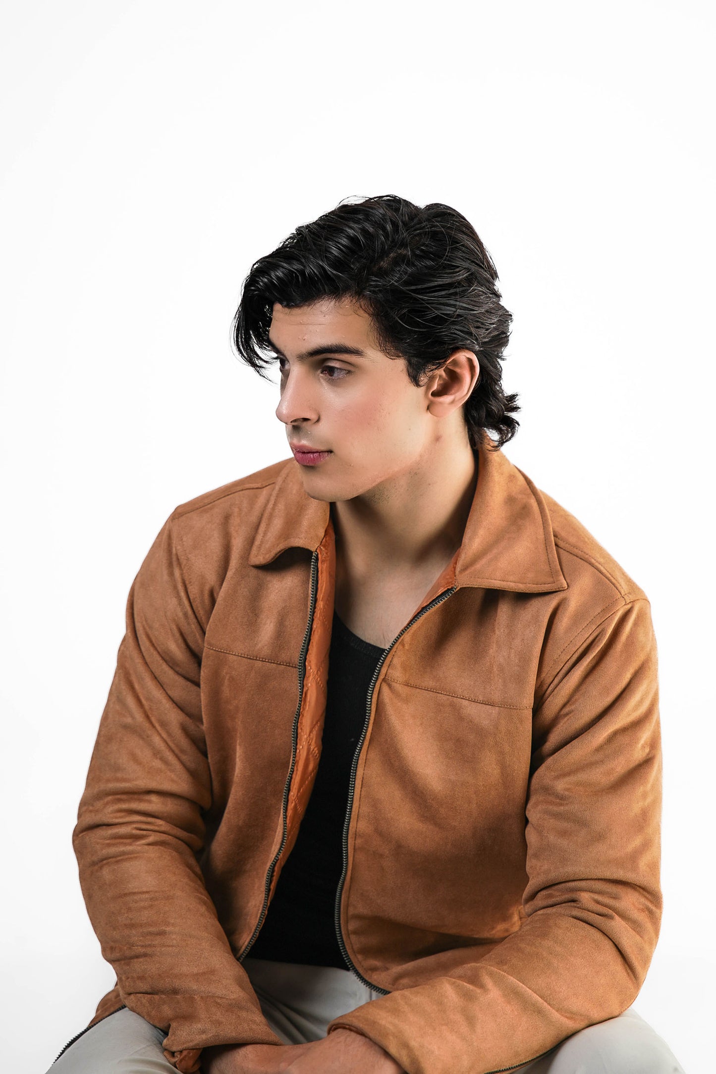 Suede Jacket - Camel