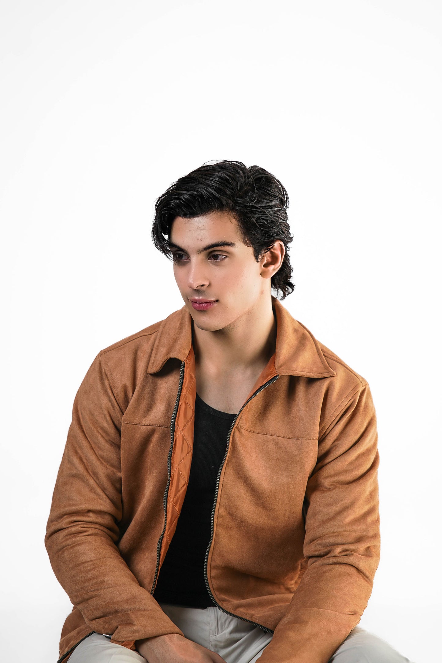 Suede Jacket - Camel