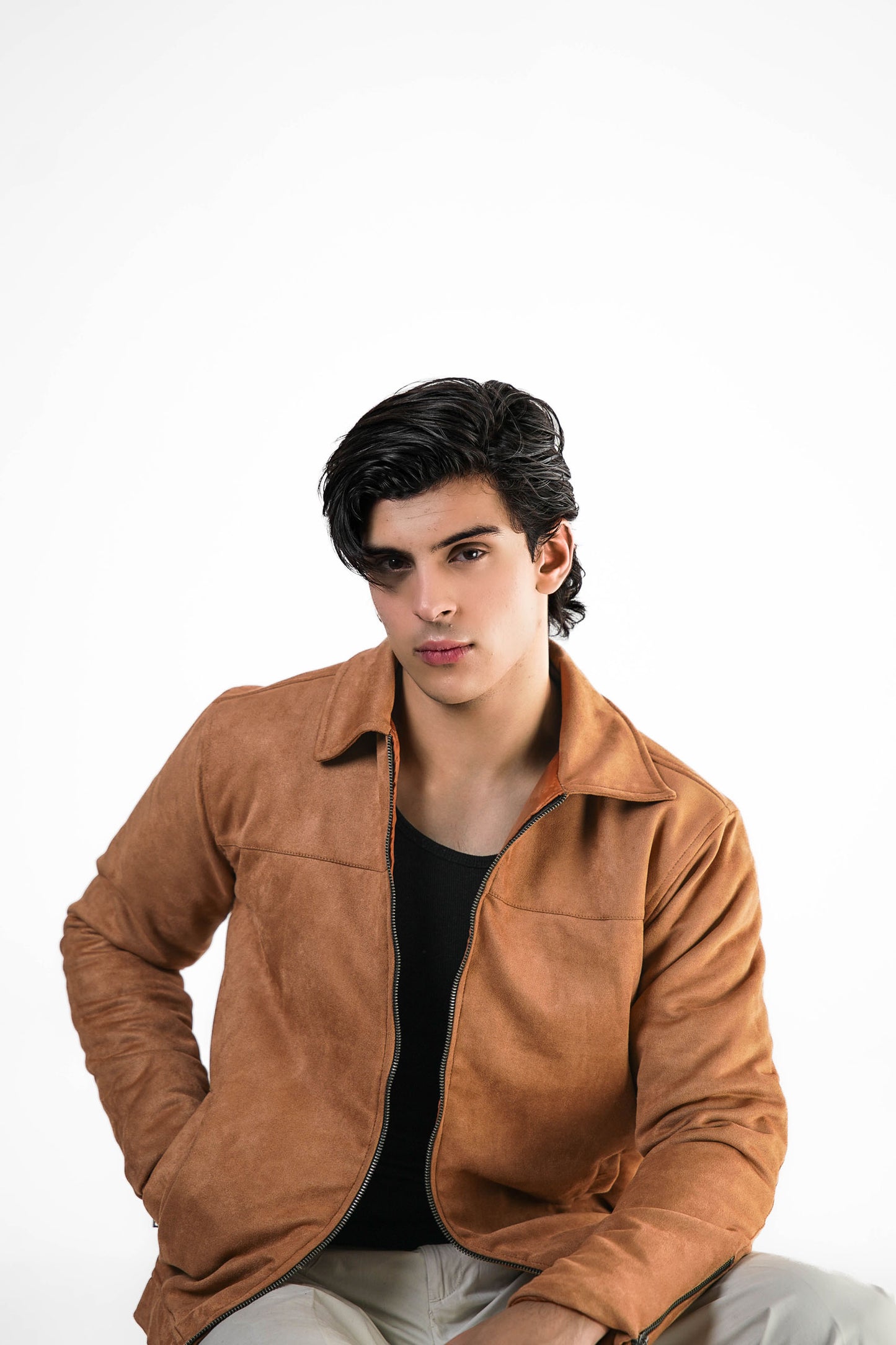 Suede Jacket - Camel