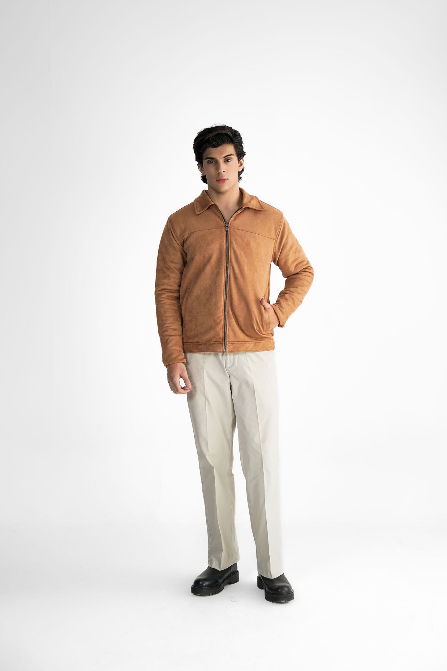 Suede Jacket - Camel