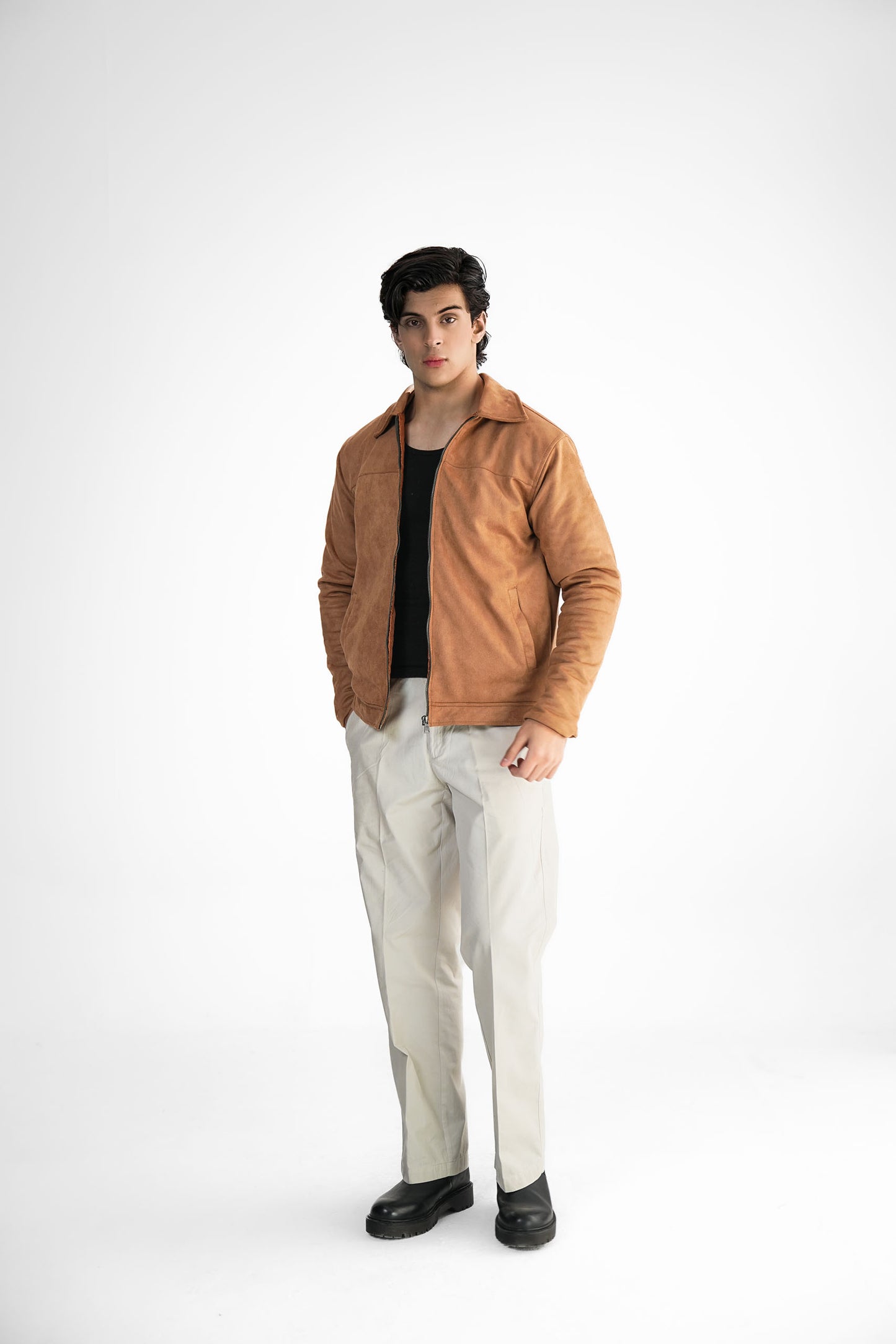 Suede Jacket - Camel