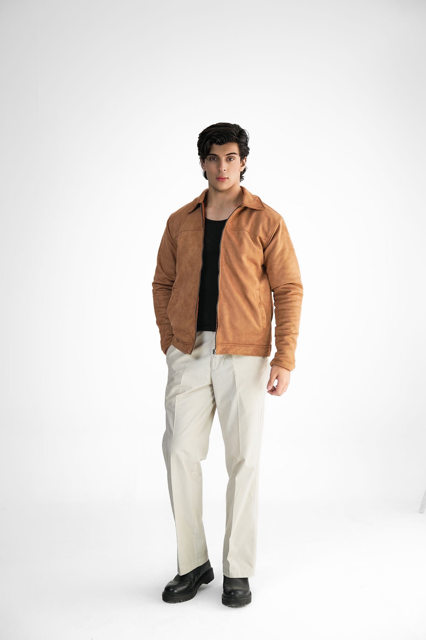 Suede Jacket - Camel