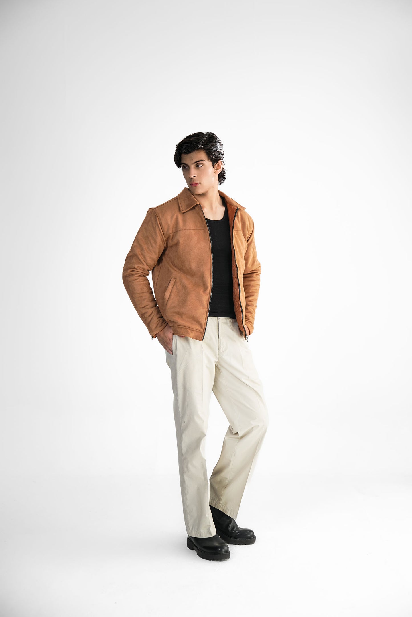 Suede Jacket - Camel