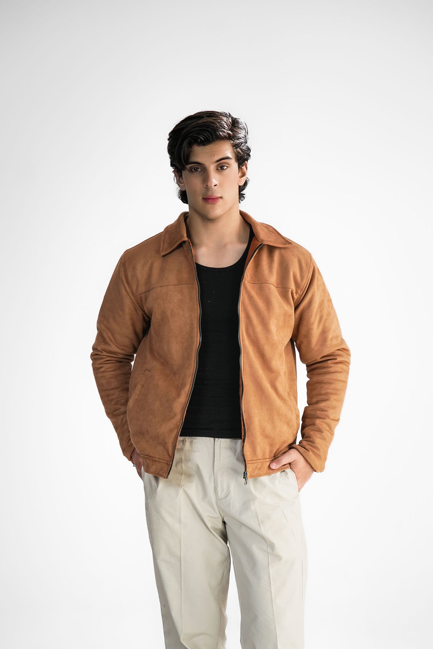 Suede Jacket - Camel