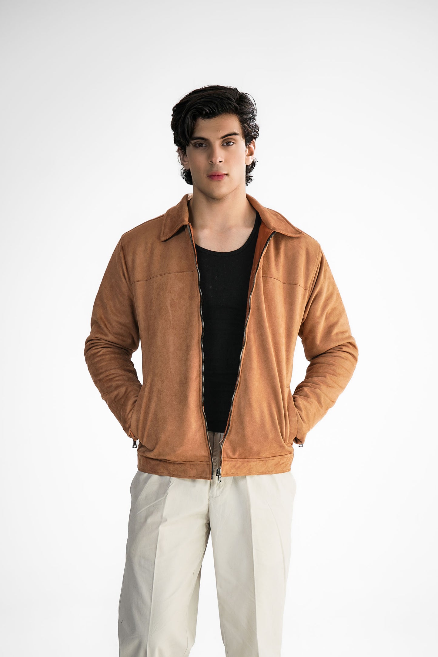 Suede Jacket - Camel