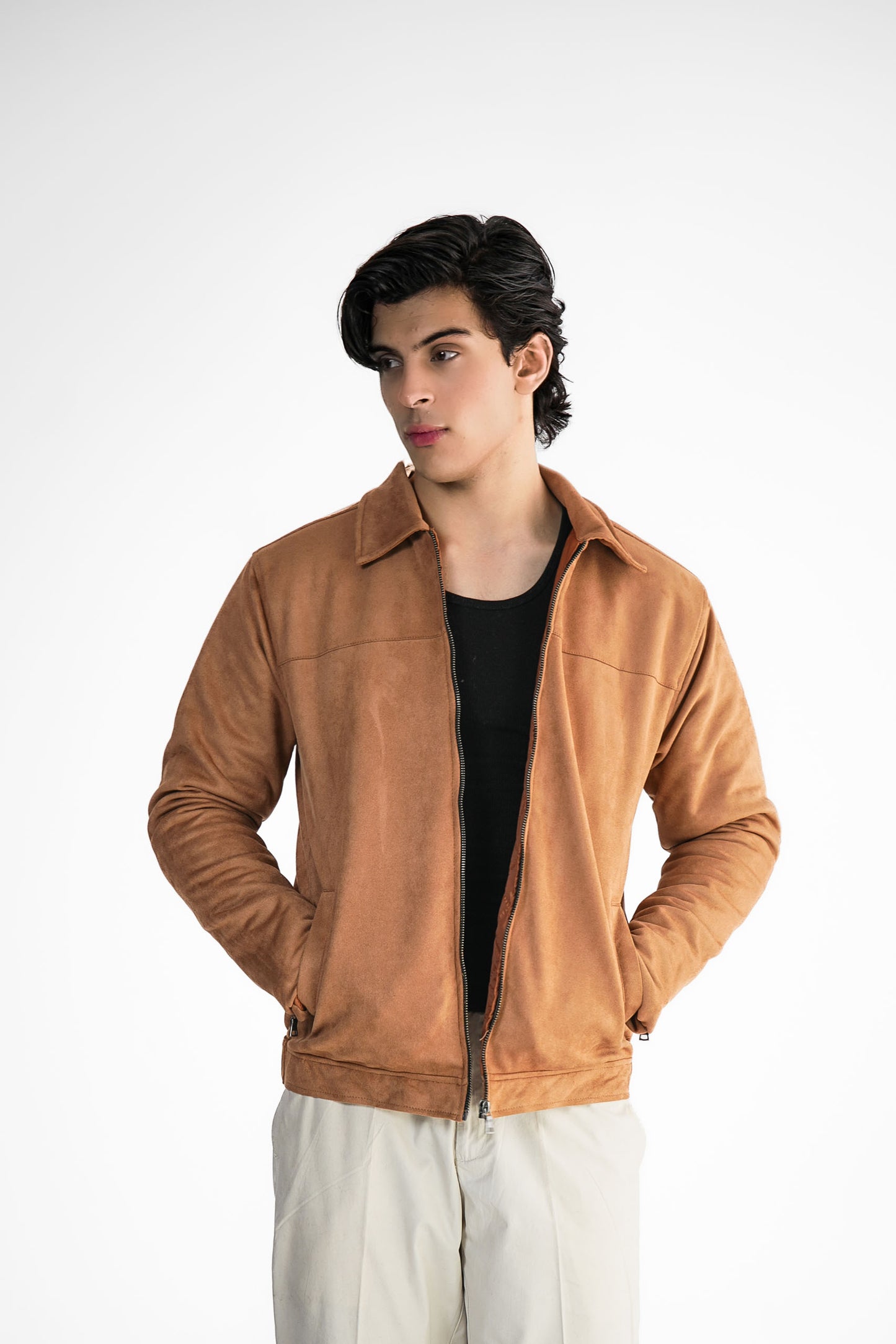 Suede Jacket - Camel