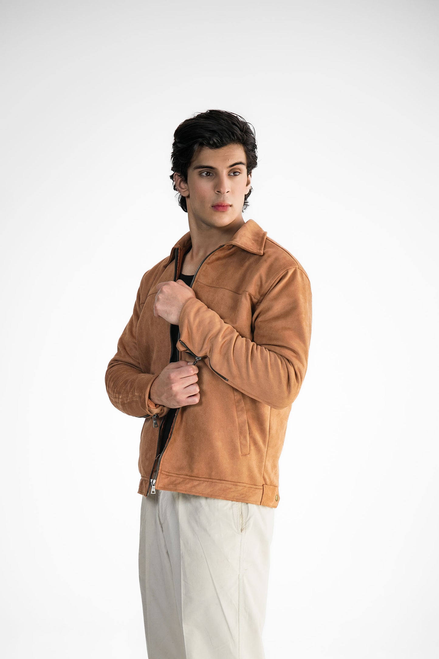 Suede Jacket - Camel