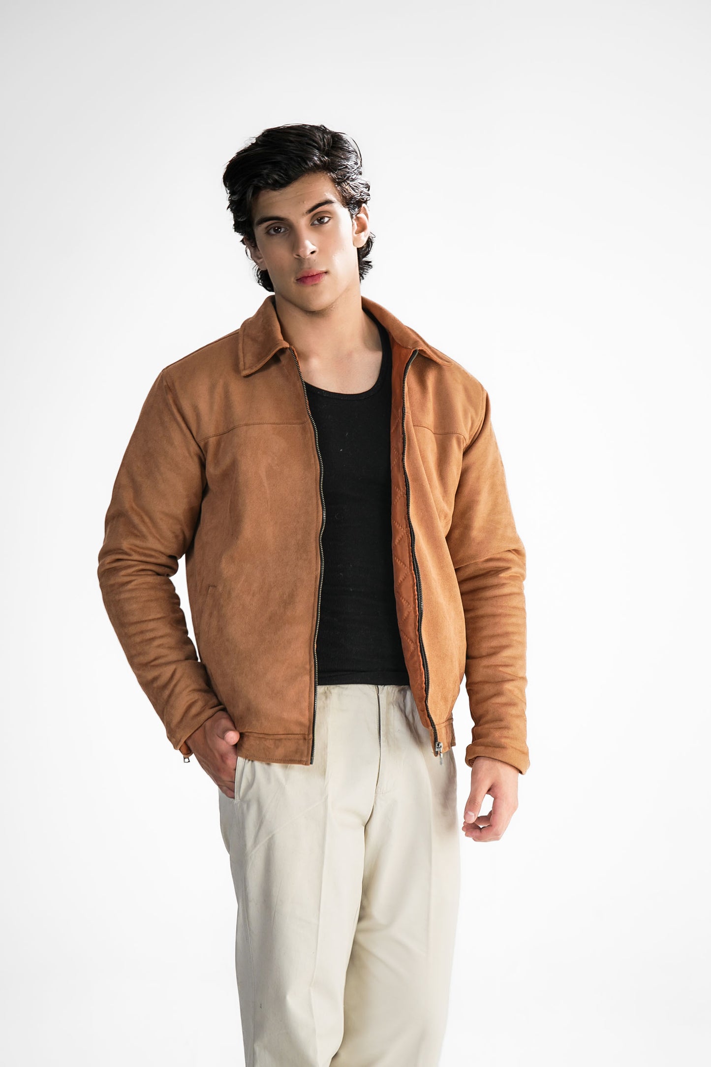 Suede Jacket - Camel