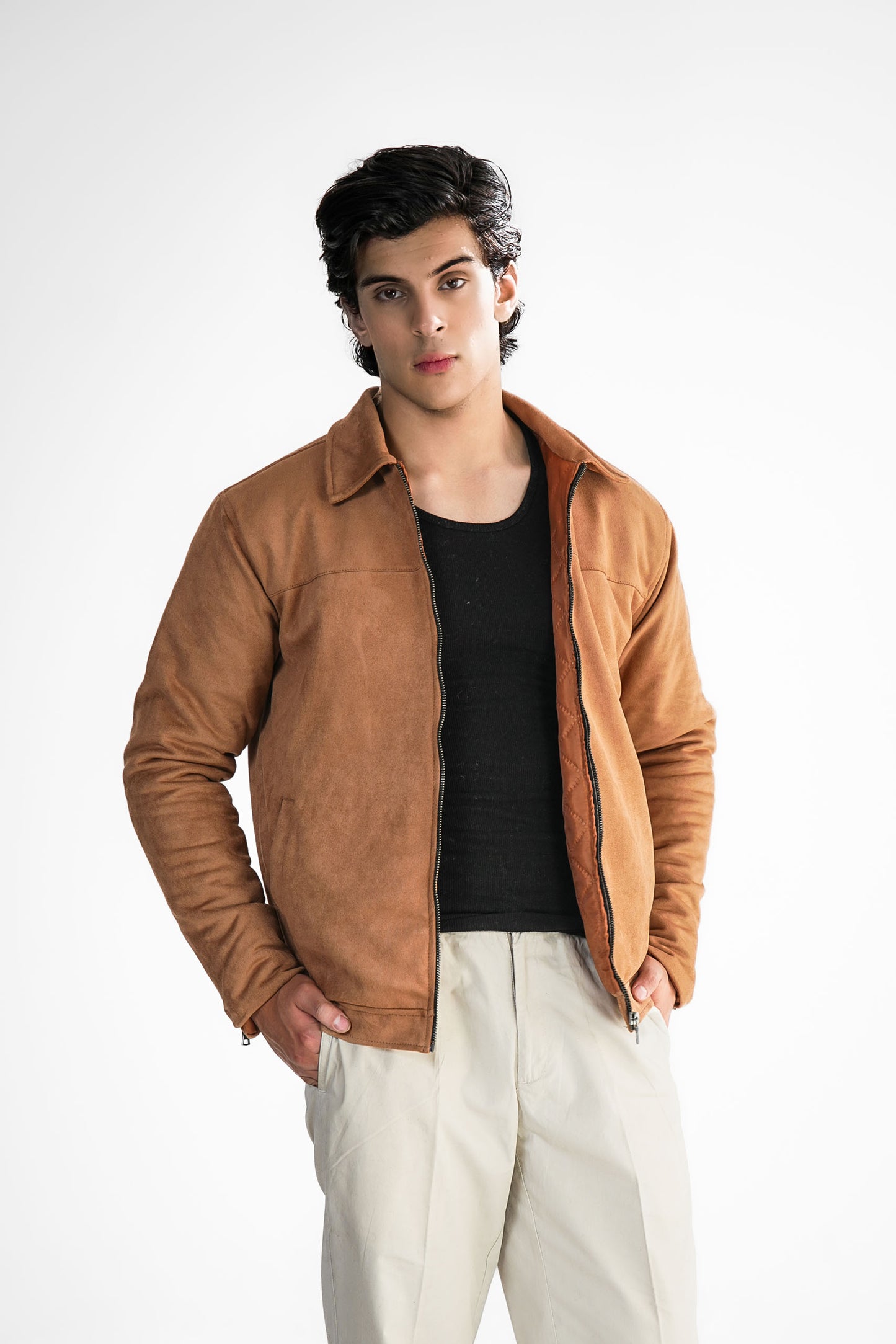 Suede Jacket - Camel