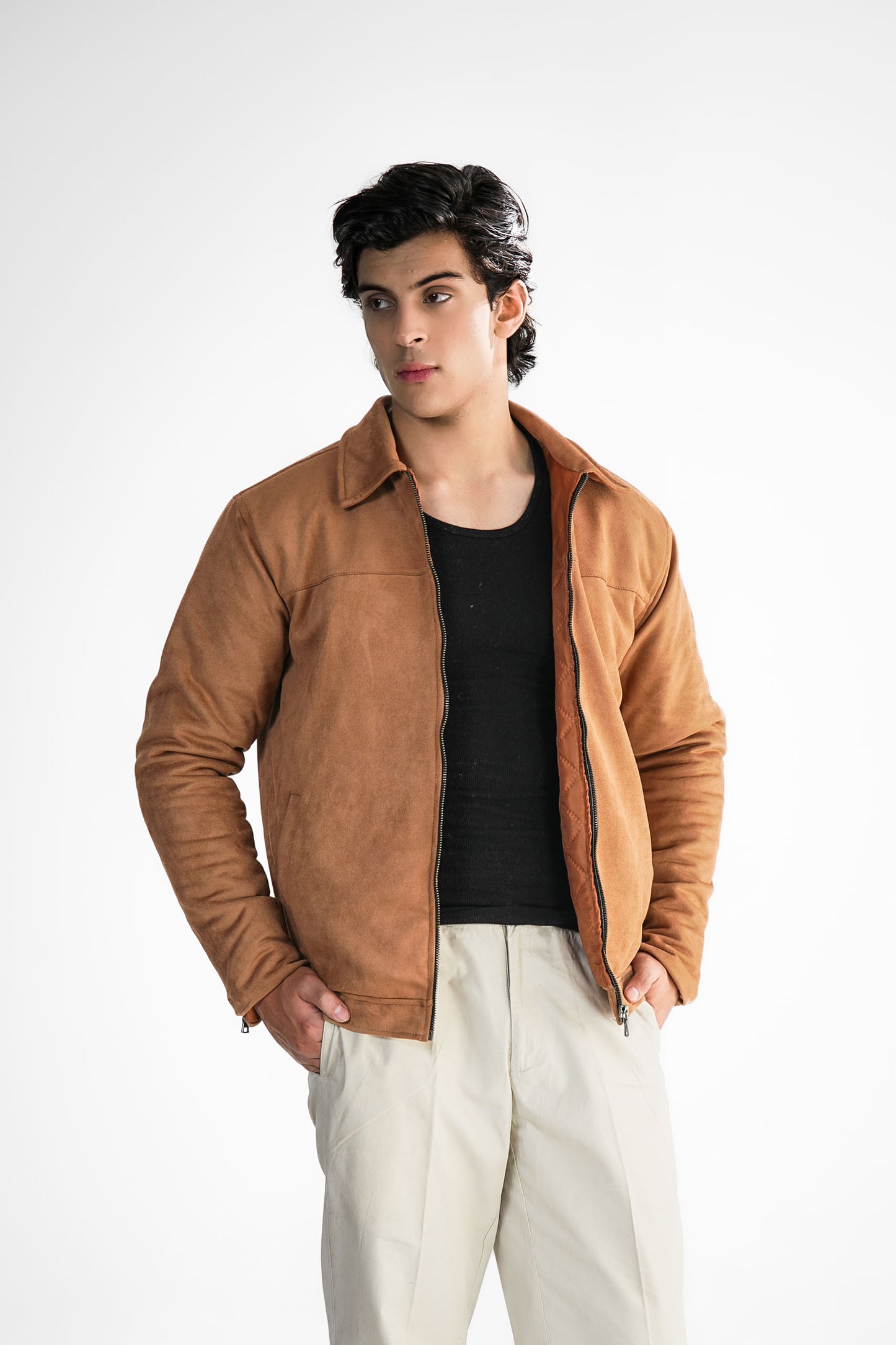 Suede Jacket - Camel