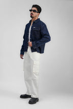 White Denim Cargo - Straight Fit