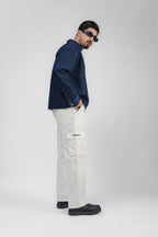 White Denim Cargo - Straight Fit