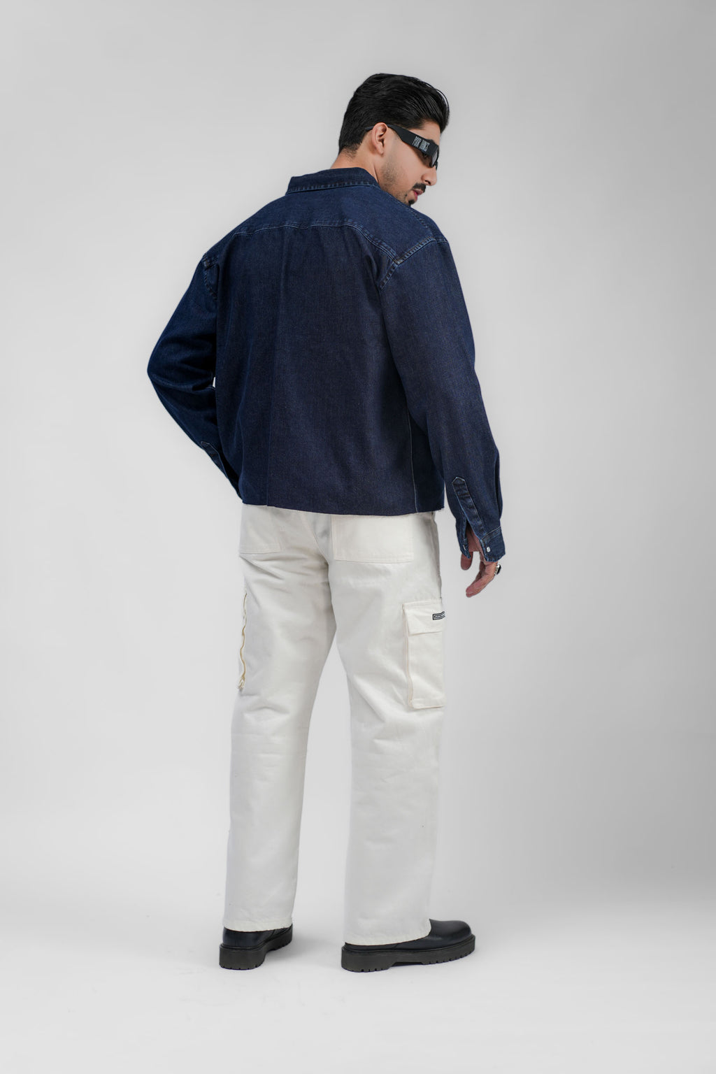 White Denim Cargo - Straight Fit