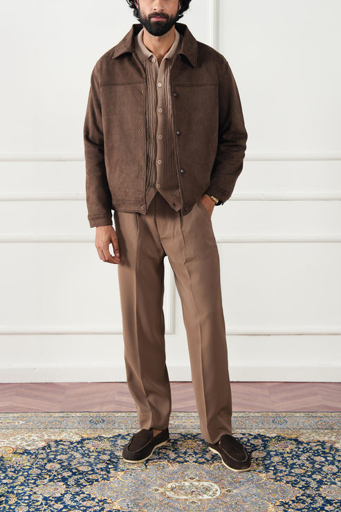 Chocolate brown Jacket for Men