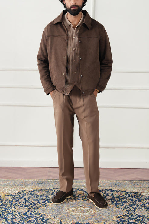 Chocolate brown Jacket for Men