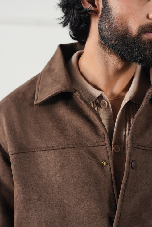 Chocolate brown Jacket for Men